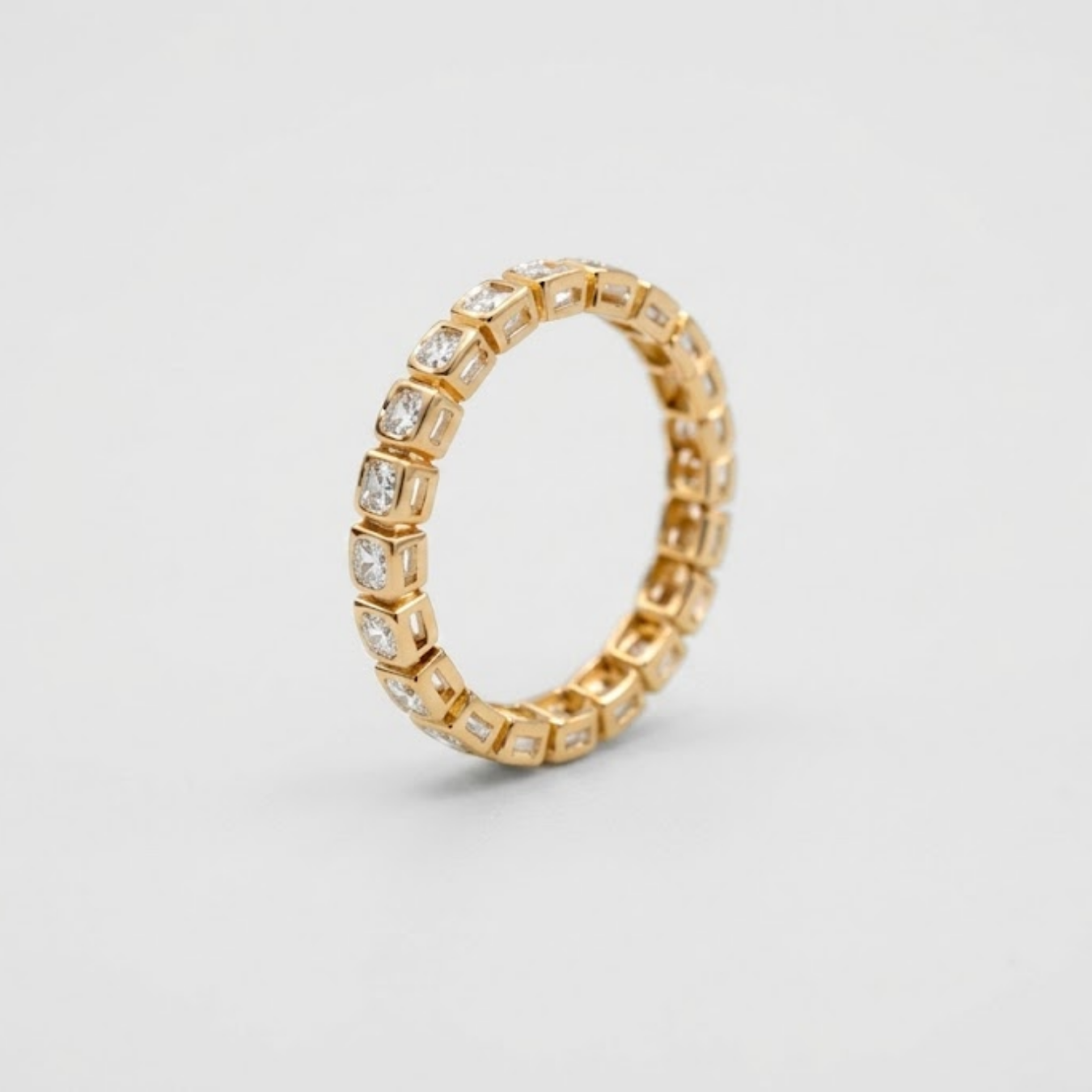 Gold Diamond Eternity Band Ring for Women – Elegant Stackable Wedding Band, Minimalist Luxury Jewelry
