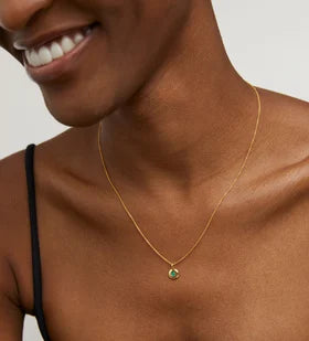 May Birthstone Chain Necklace