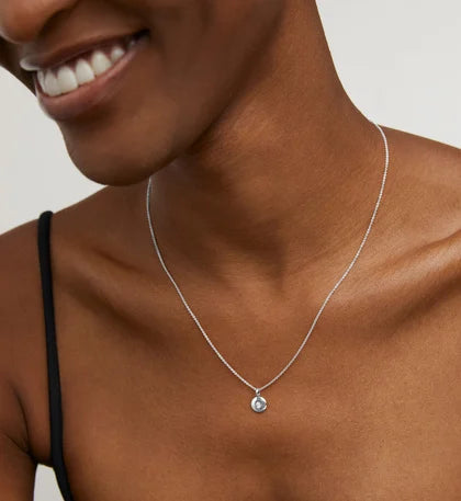 April Birthstone Chain Necklace