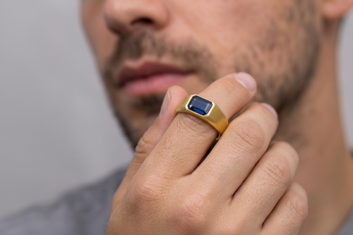 1.5 Men's Blue Sapphire Ring