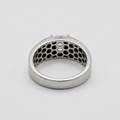 Men’s Solitaire Diamond Ring in White Gold – Modern Minimalist Engagement Ring, Bold Luxury Statement Band