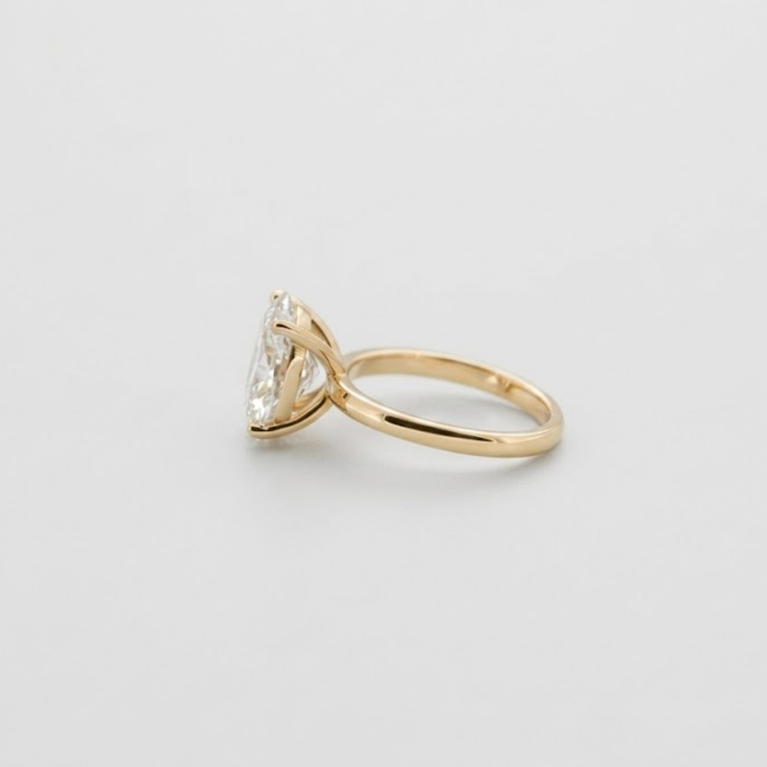 Oval Cut Natural Diamond Engagement Ring for Women | Luxury Solitaire Diamond Ring