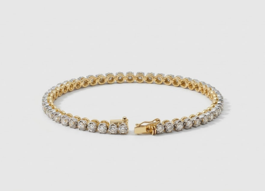 Luxury Diamond Tennis Bracelet for Women – Elegant Gold Stackable Bracelet, Minimalist Everyday Fine Jewelry Gift