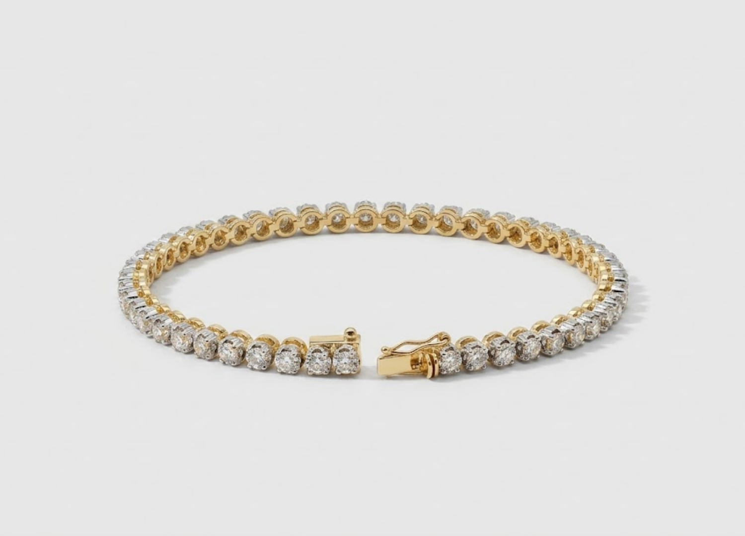 Luxury Diamond Tennis Bracelet for Women – Elegant Gold Stackable Bracelet, Minimalist Everyday Fine Jewelry Gift