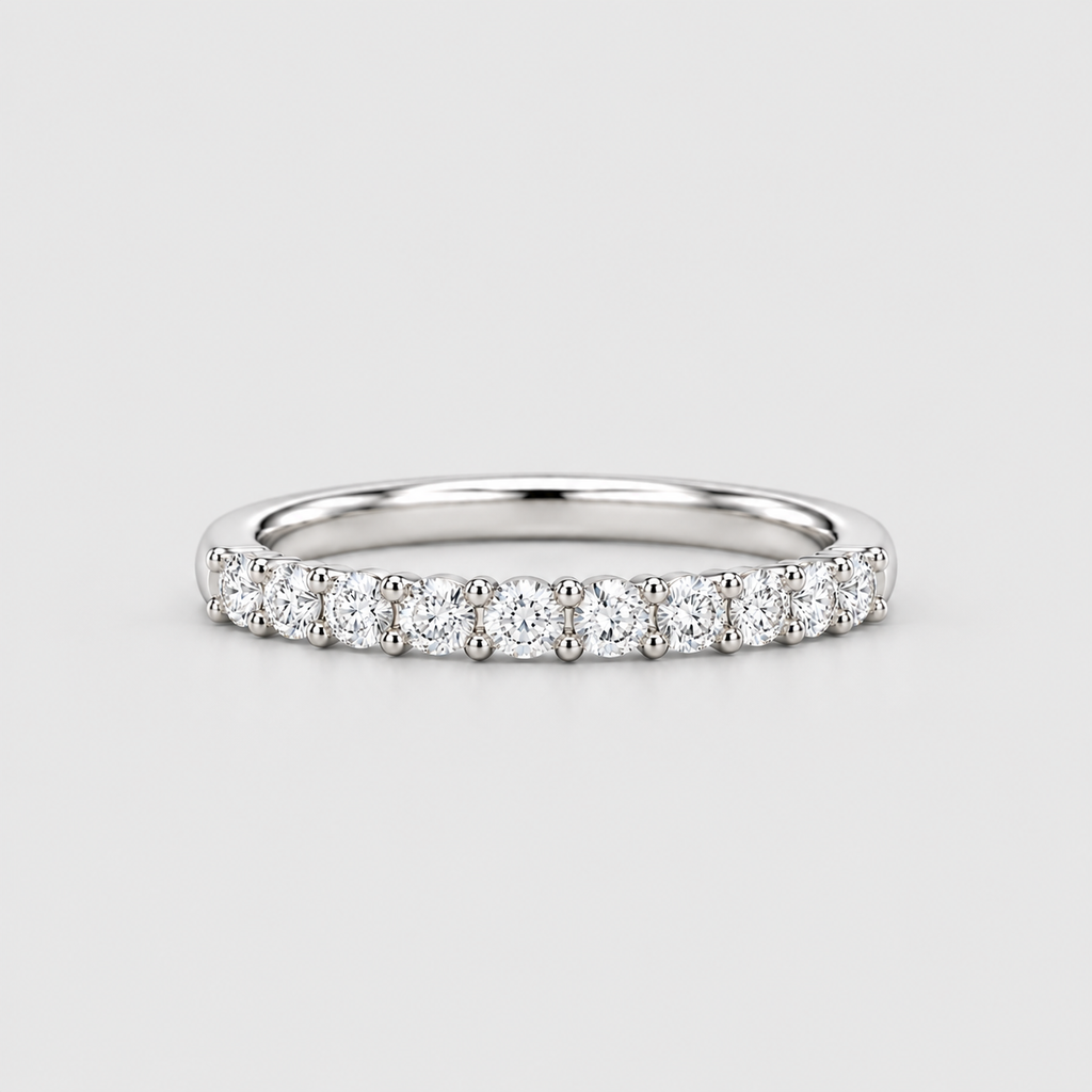 Lab-Grown Diamond Half-Eternity Band Round-Cut 0.50 Ct. (EF/VVS-VS)