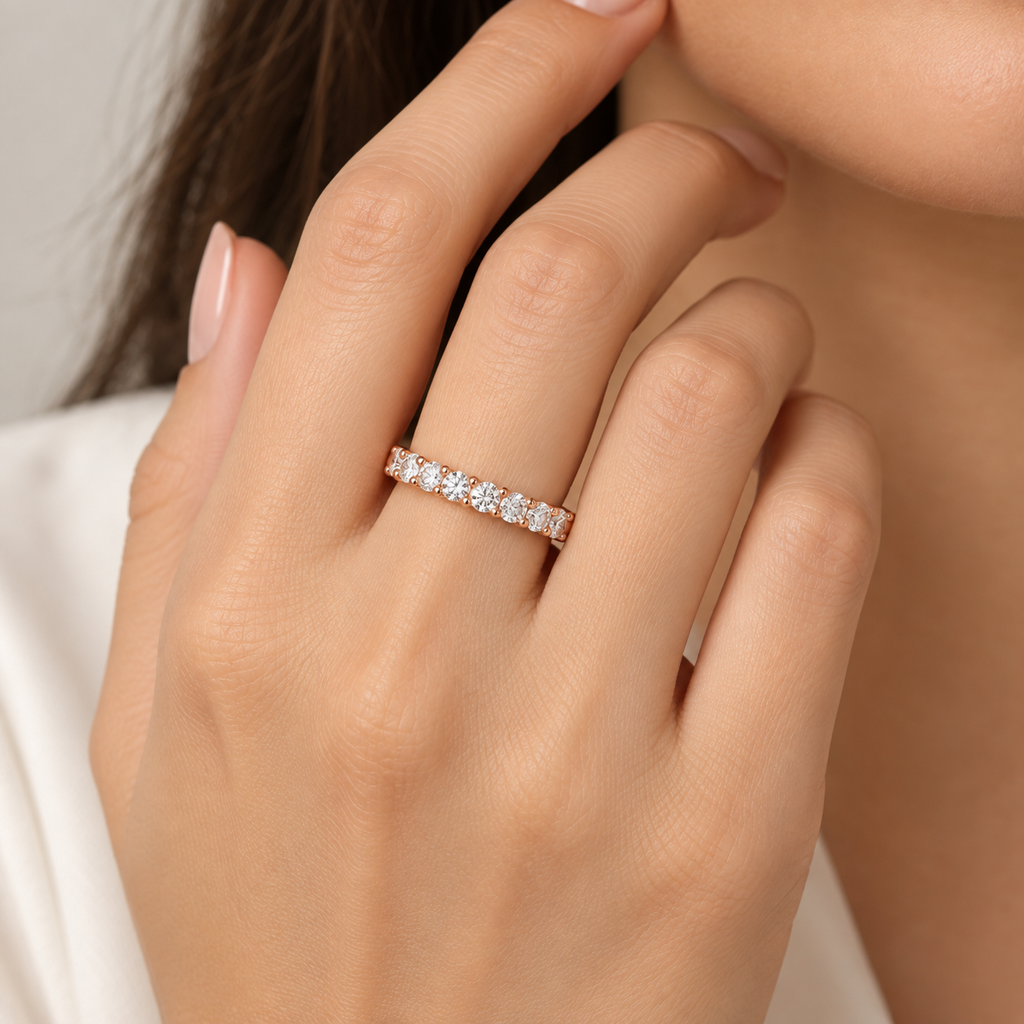 Lab-Grown Diamond Half-Eternity Band Round-Cut 0.50 Ct. (EF/VVS-VS)