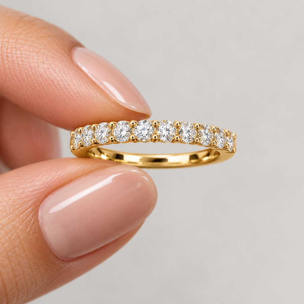 Lab-Grown Diamond Half-Eternity Band Round-Cut 0.50 Ct. (EF/VVS-VS)