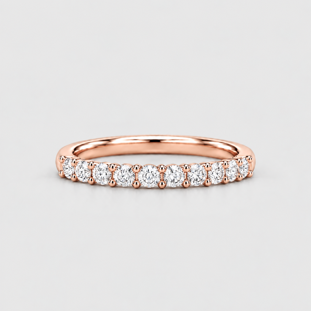 Lab-Grown Diamond Half-Eternity Band Round-Cut 0.50 Ct. (EF/VVS-VS)