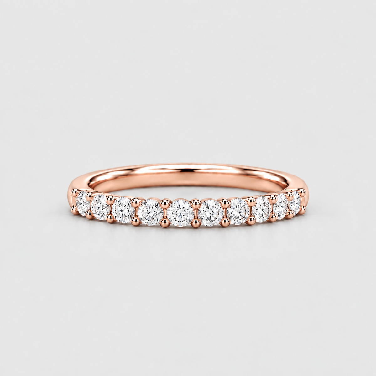 Lab-Grown Diamond Half-Eternity Band Round-Cut 0.50 Ct. (EF/VVS-VS)