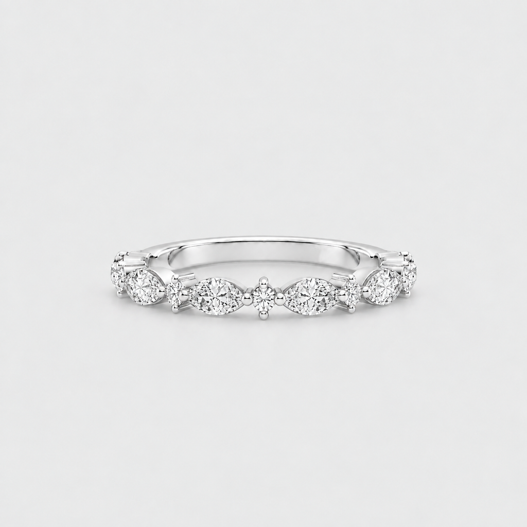 Lab-Grown Diamond Half-Eternity Band Four Prongs 0.60 Ct. (EF/VVS-VS)