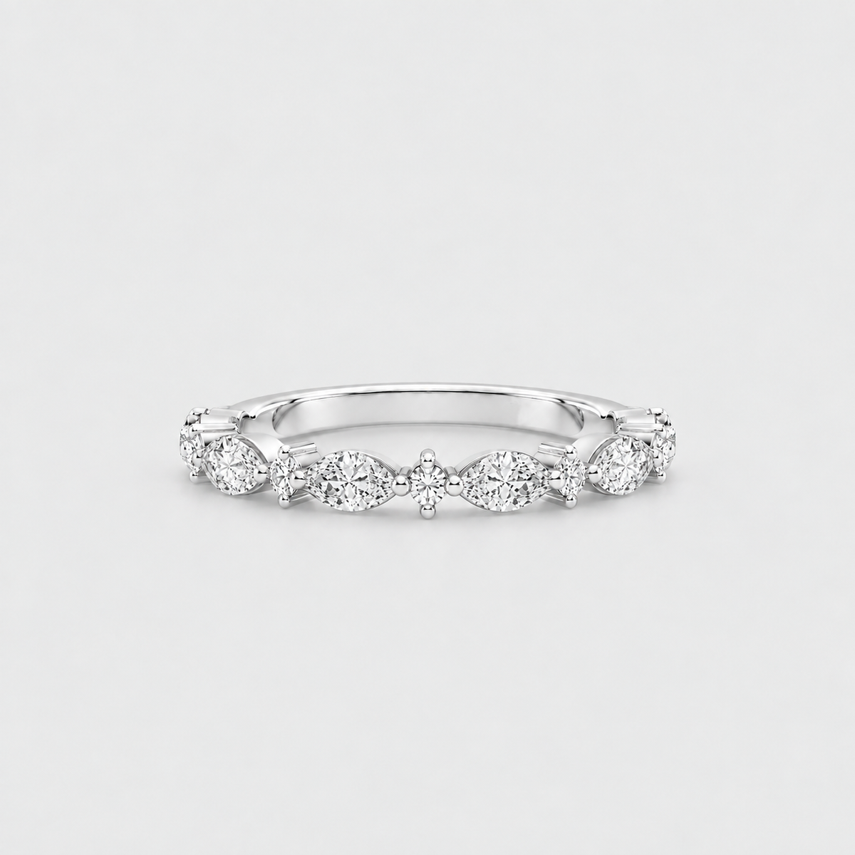 Lab-Grown Diamond Half-Eternity Band Four Prongs 0.60 Ct. (EF/VVS-VS)
