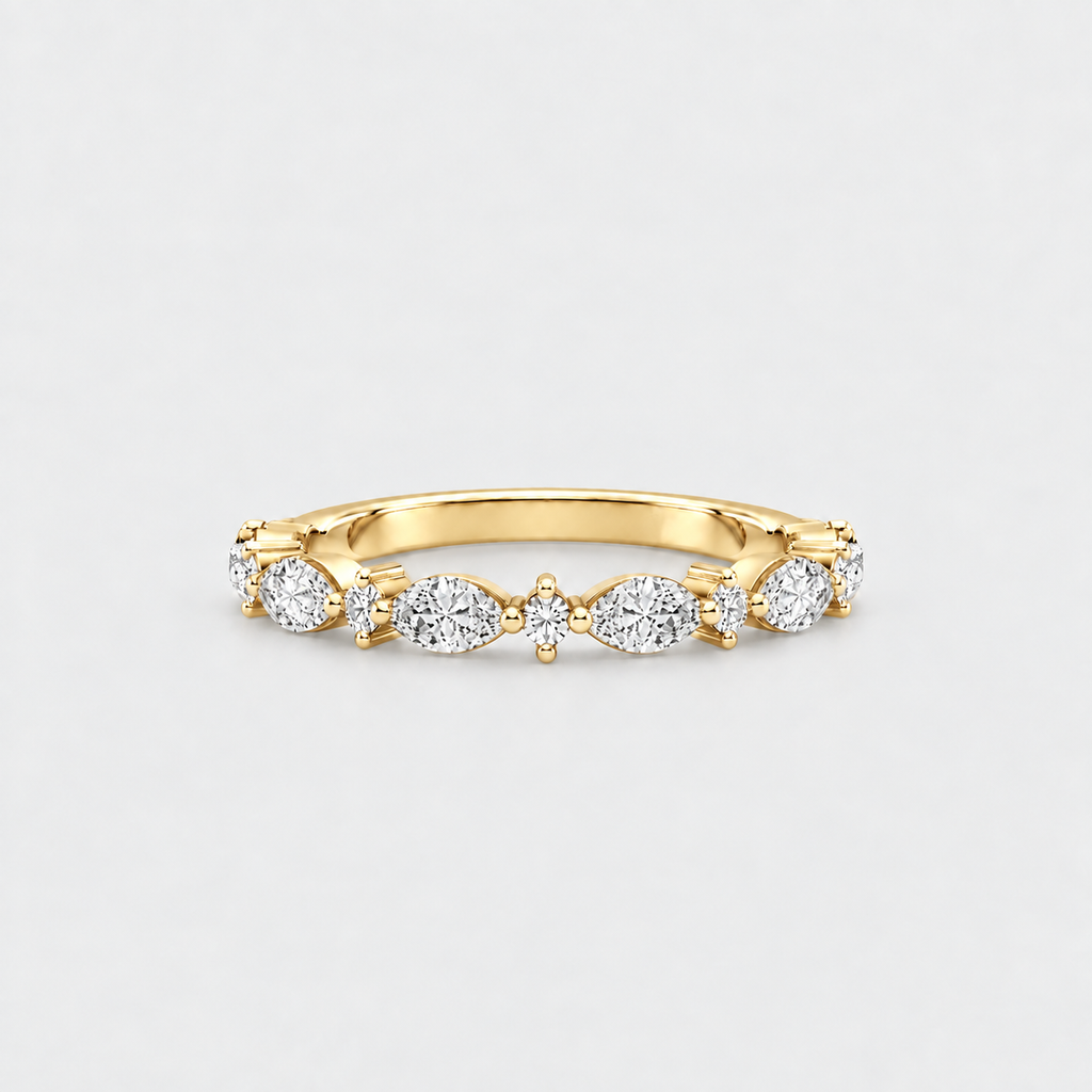 Lab-Grown Diamond Half-Eternity Band Four Prongs 0.60 Ct. (EF/VVS-VS)