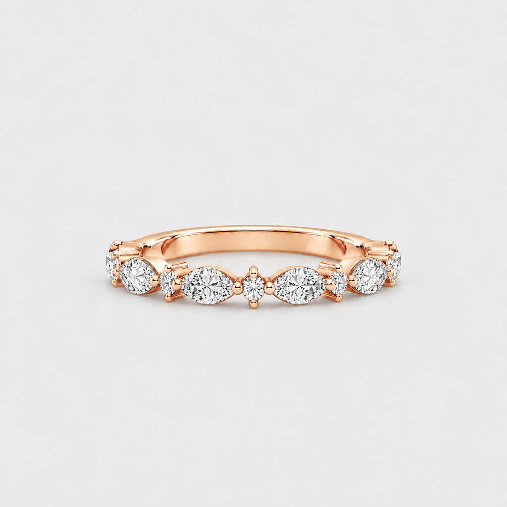 Lab-Grown Diamond Half-Eternity Band Four Prongs 0.60 Ct. (EF/VVS-VS)