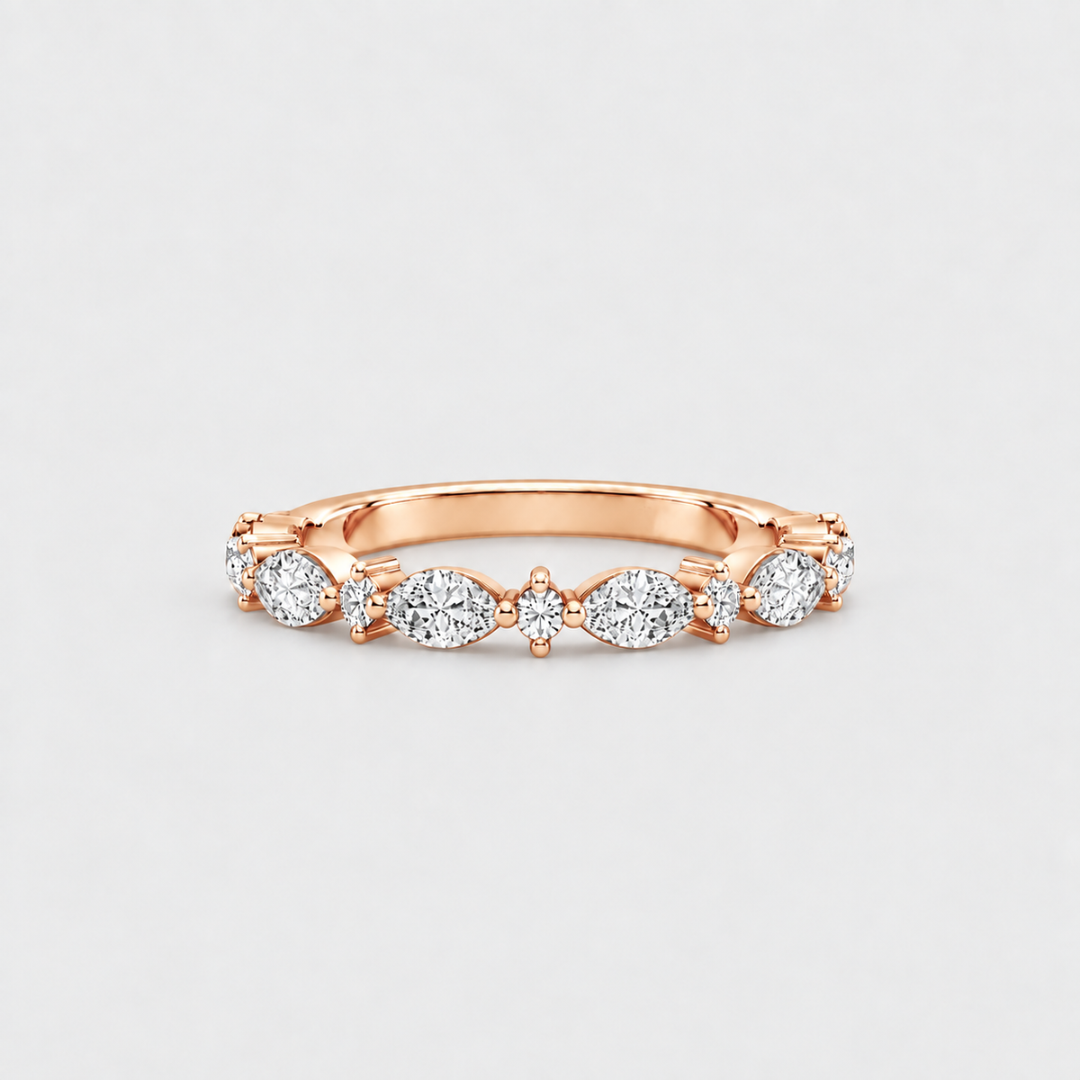 Lab-Grown Diamond Half-Eternity Band Four Prongs 0.60 Ct. (EF/VVS-VS)