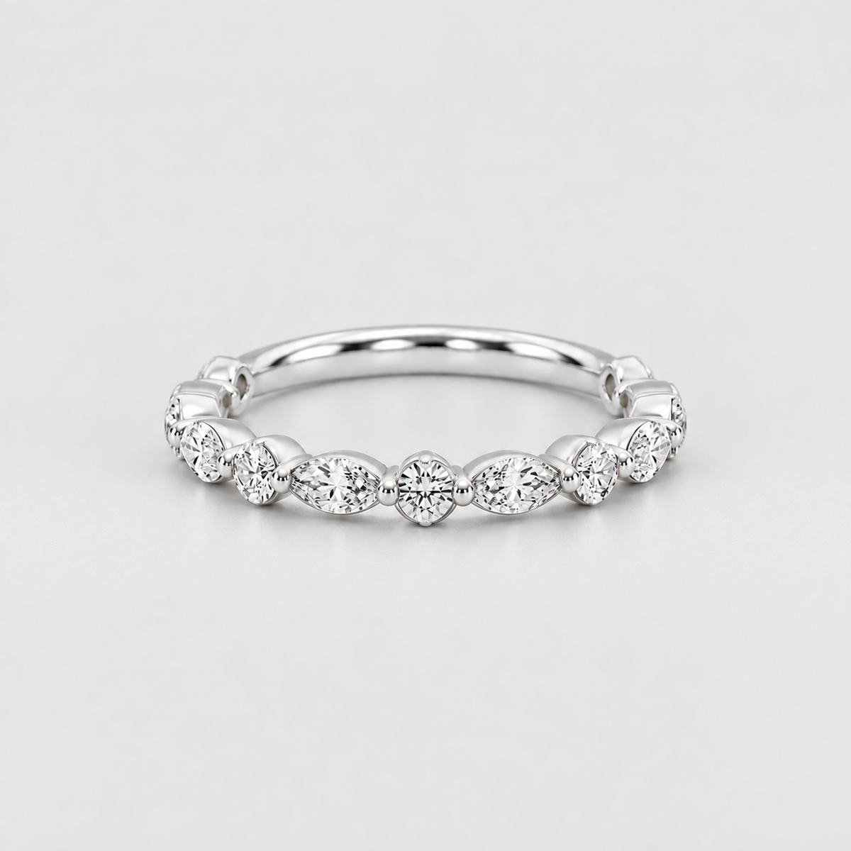 Lab-Grown Diamond Band Round & Marquise Cut 0.60 Ct. (EF/VVS-VS)