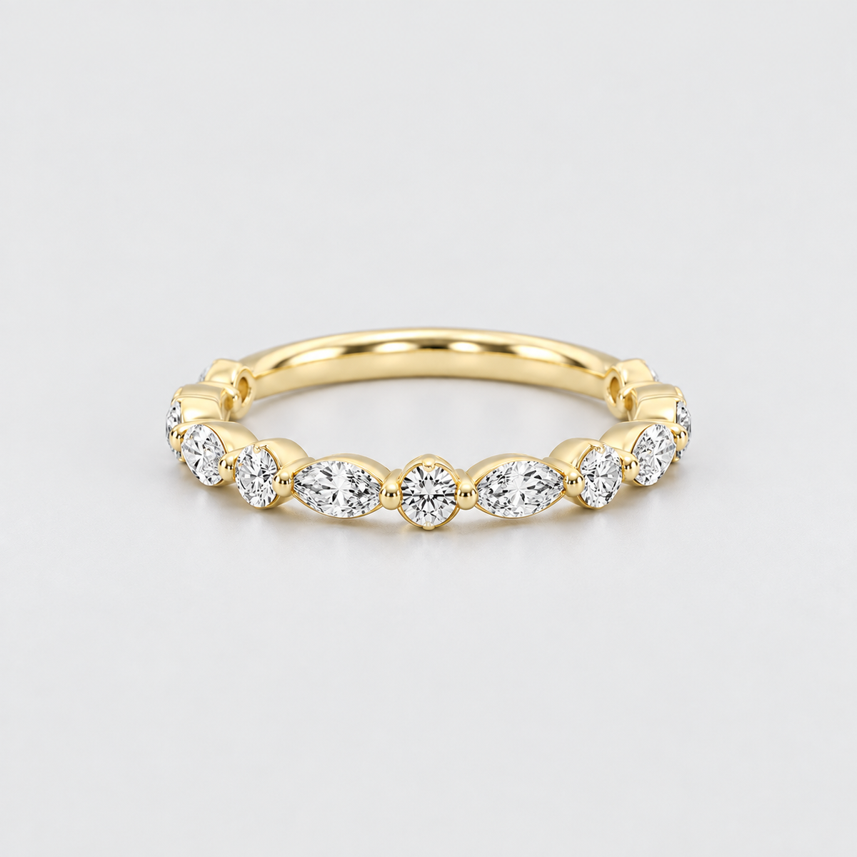 Lab-Grown Diamond Band Round & Marquise Cut 0.60 Ct. (EF/VVS-VS)