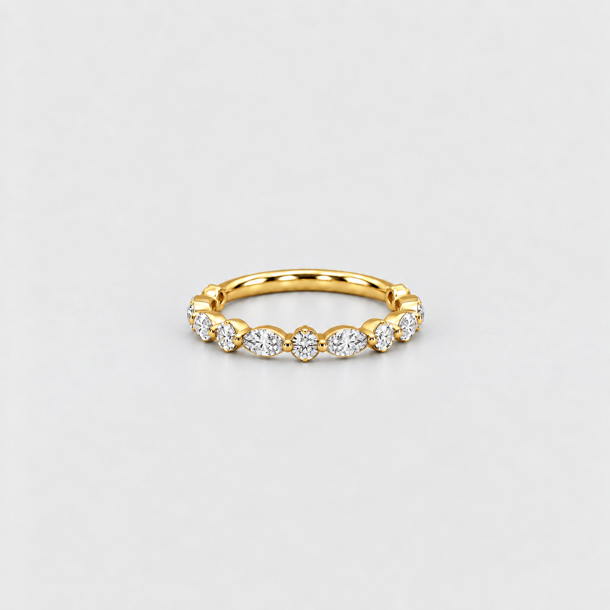 Lab-Grown Diamond Band Round & Marquise Cut 0.60 Ct. (EF/VVS-VS)