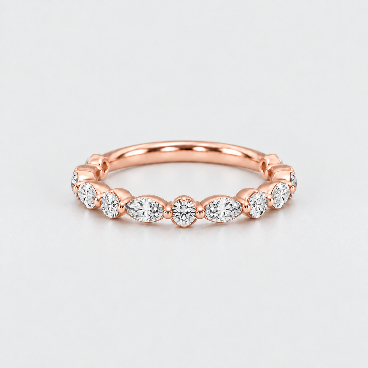 Lab-Grown Diamond Band Round & Marquise Cut 0.60 Ct. (EF/VVS-VS)