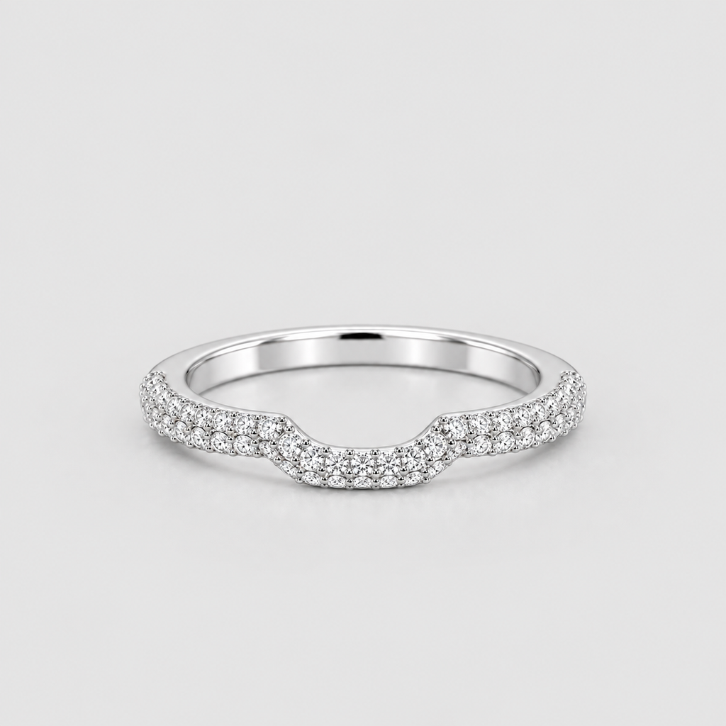 0.50 Ct. Lab-Grown Diamond Round-Cut Wedding Band (EF/VVS-VS)