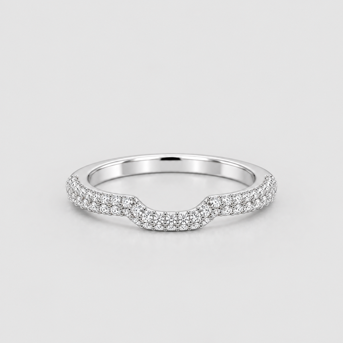 0.50 Ct. Lab-Grown Diamond Round-Cut Wedding Band (EF/VVS-VS)