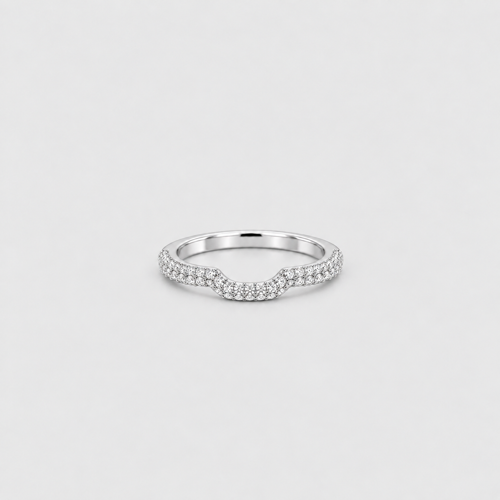 0.50 Ct. Lab-Grown Diamond Round-Cut Wedding Band (EF/VVS-VS)