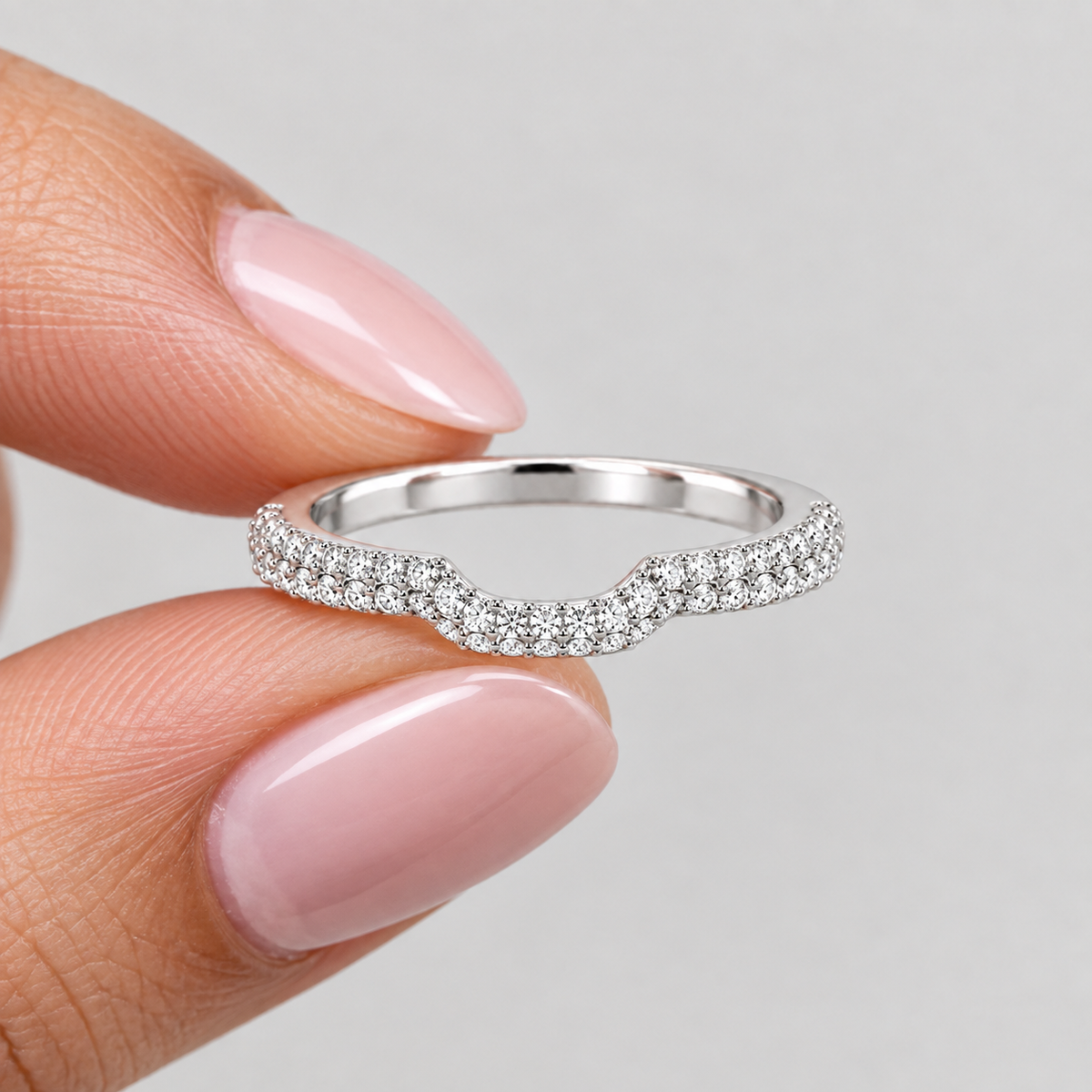 0.50 Ct. Lab-Grown Diamond Round-Cut Wedding Band (EF/VVS-VS)