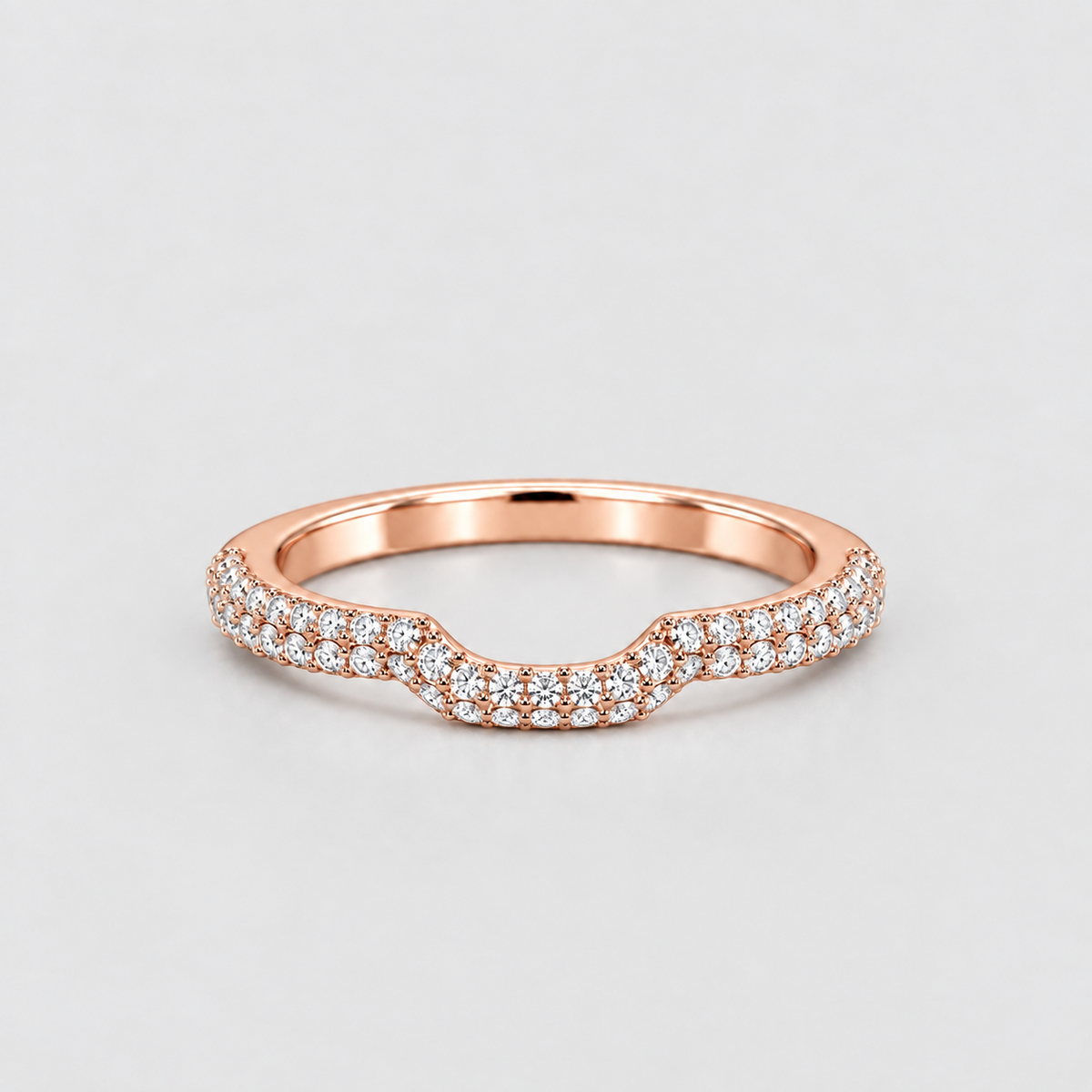 0.50 Ct. Lab-Grown Diamond Round-Cut Wedding Band (EF/VVS-VS)