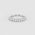 1 Ct. Lab Grown Diamond Oval Cut Half Eternity Band Ring (EF/VVS-VS)