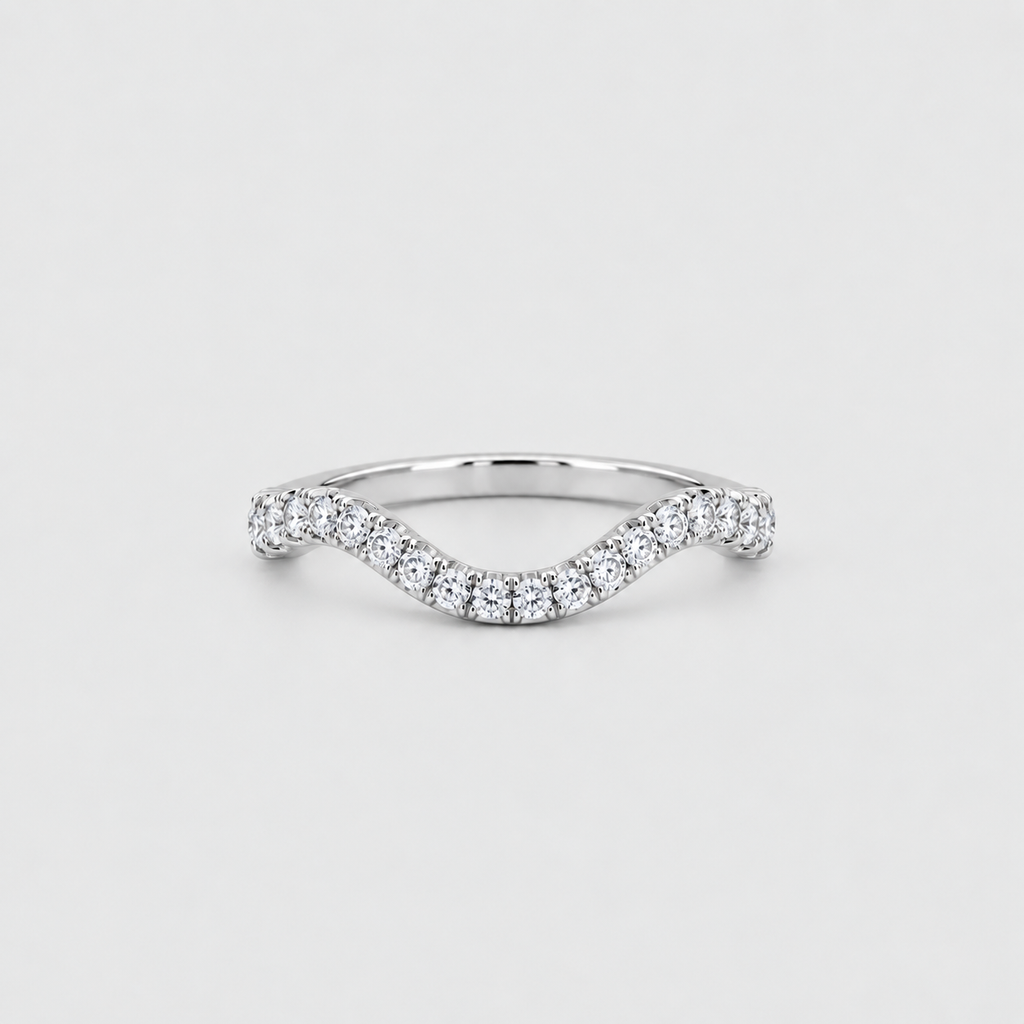 0.50 Ct. Lab-Grown Diamond Ring Half-Eternity Band (EF/VVS-VS)