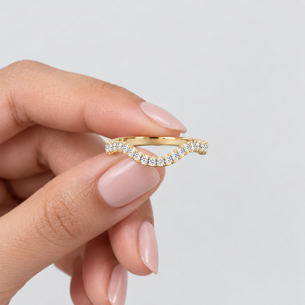 0.50 Ct. Lab-Grown Diamond Ring Half-Eternity Band (EF/VVS-VS)