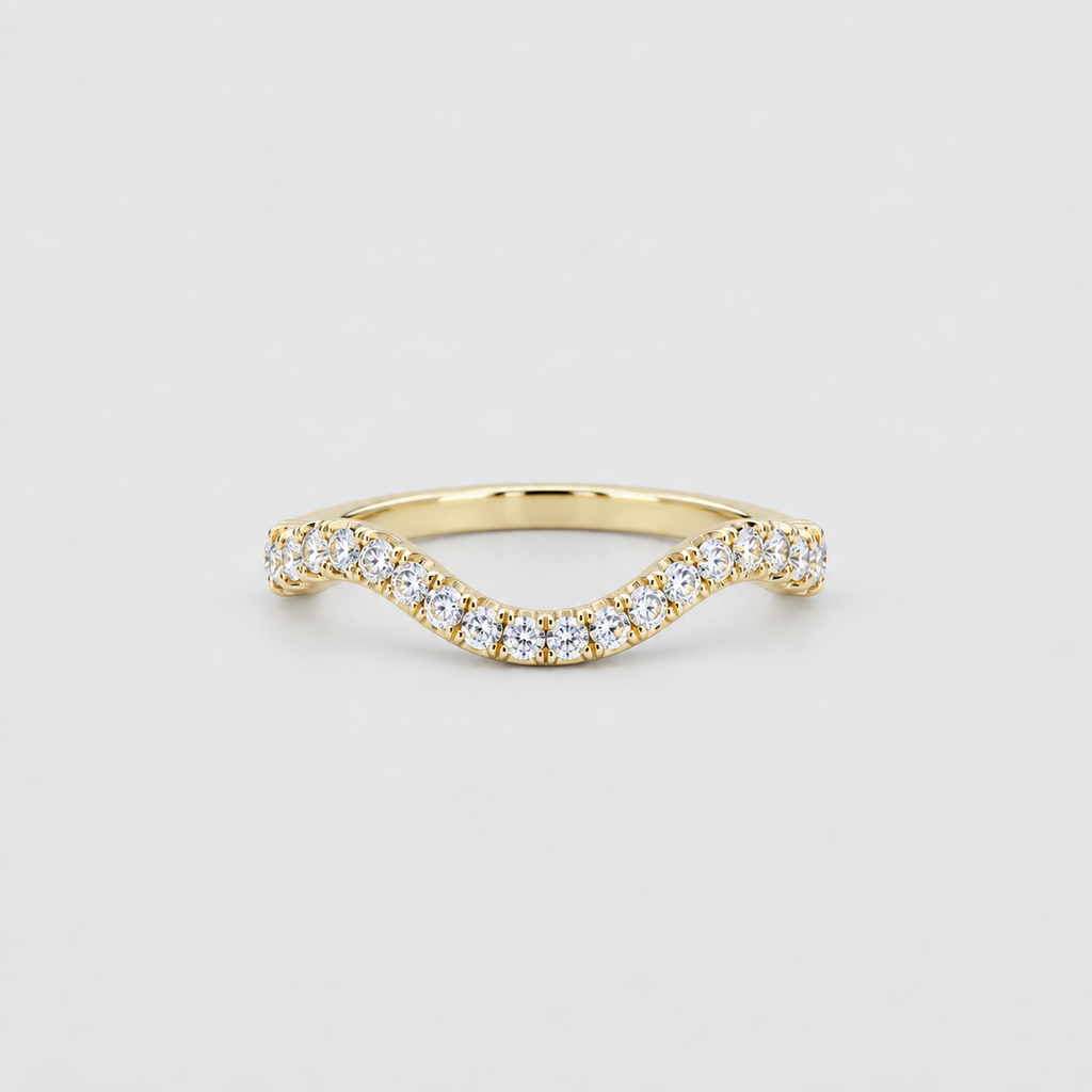 0.50 Ct. Lab-Grown Diamond Ring Half-Eternity Band (EF/VVS-VS)