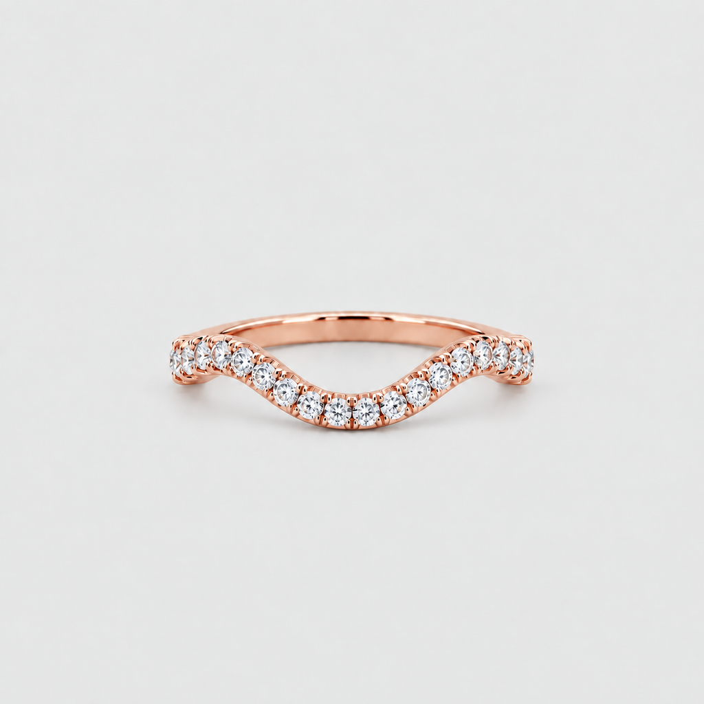 0.50 Ct. Lab-Grown Diamond Ring Half-Eternity Band (EF/VVS-VS)