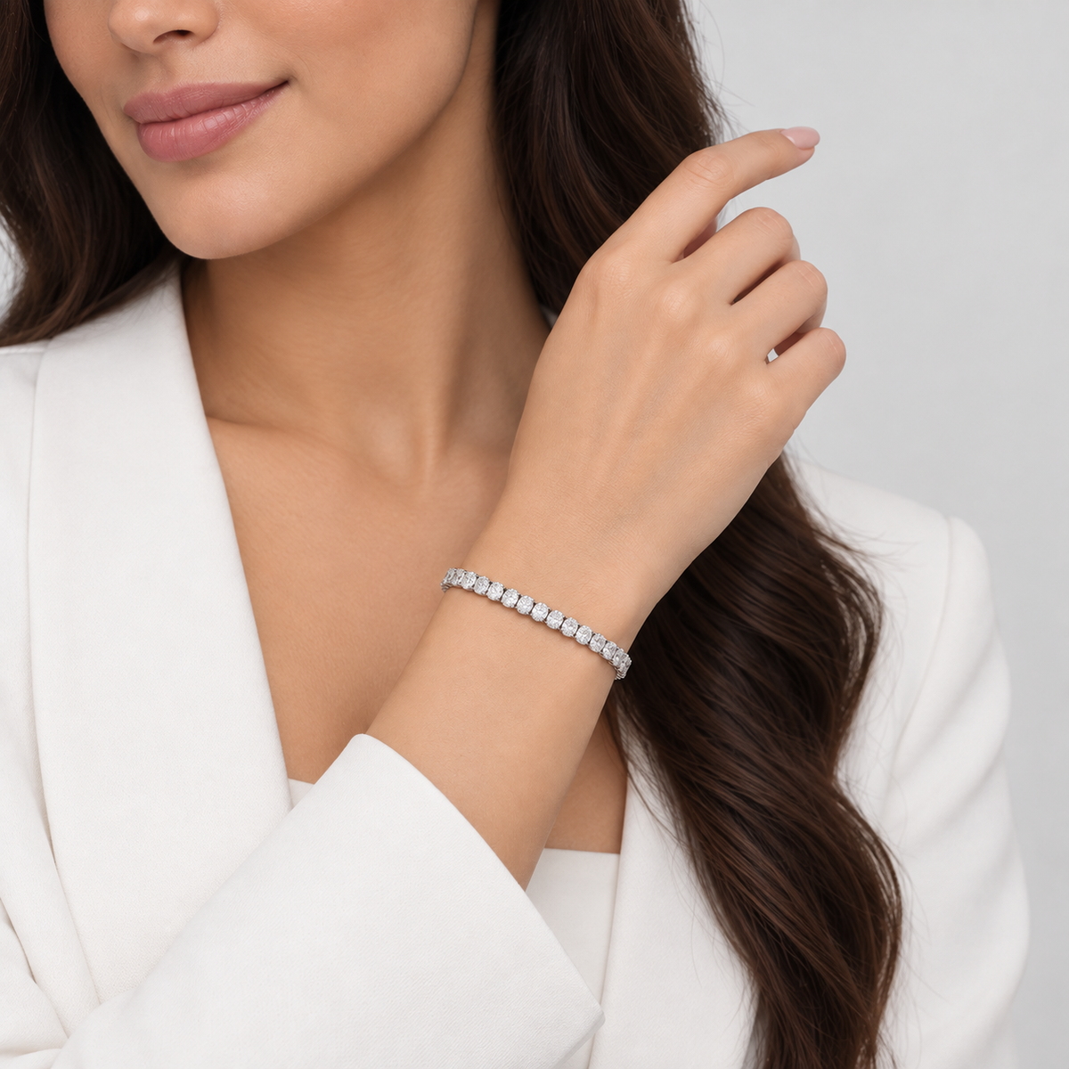 8 Ct. Lab Grown Diamond Oval Cut Tennis Bracelet (EF/VVS-VS)