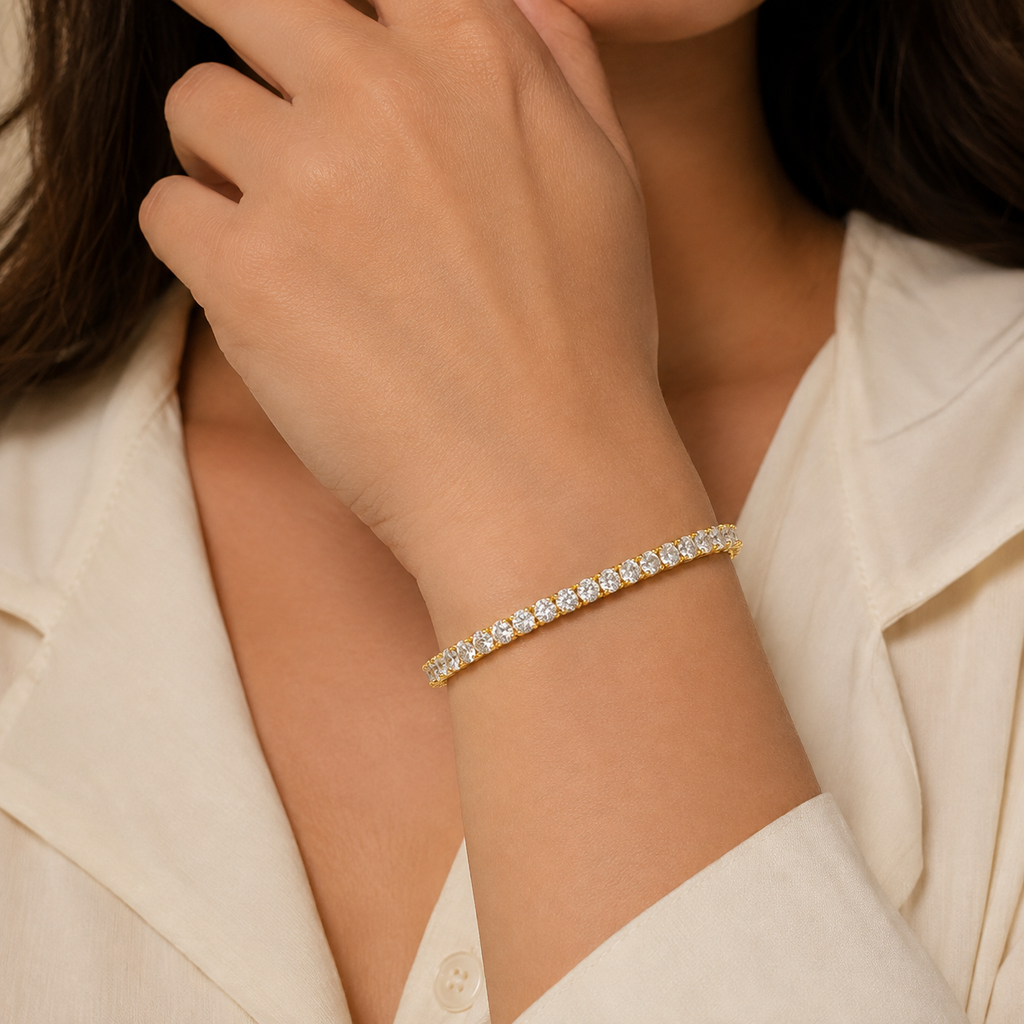 8 Ct. Lab Grown Diamond Oval Cut Tennis Bracelet (EF-VS SI)
