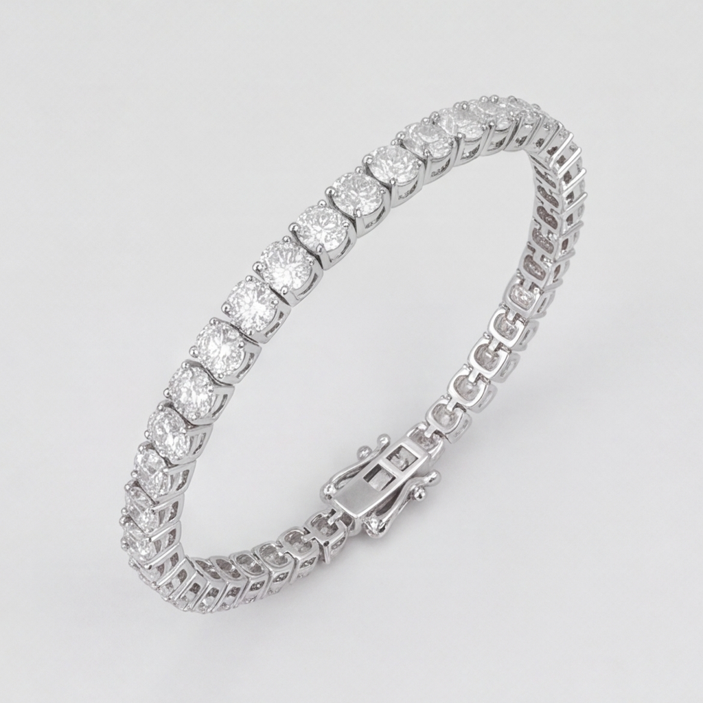 8 Ct. Lab Grown Diamond Oval Cut Tennis Bracelet (EF-VS SI)