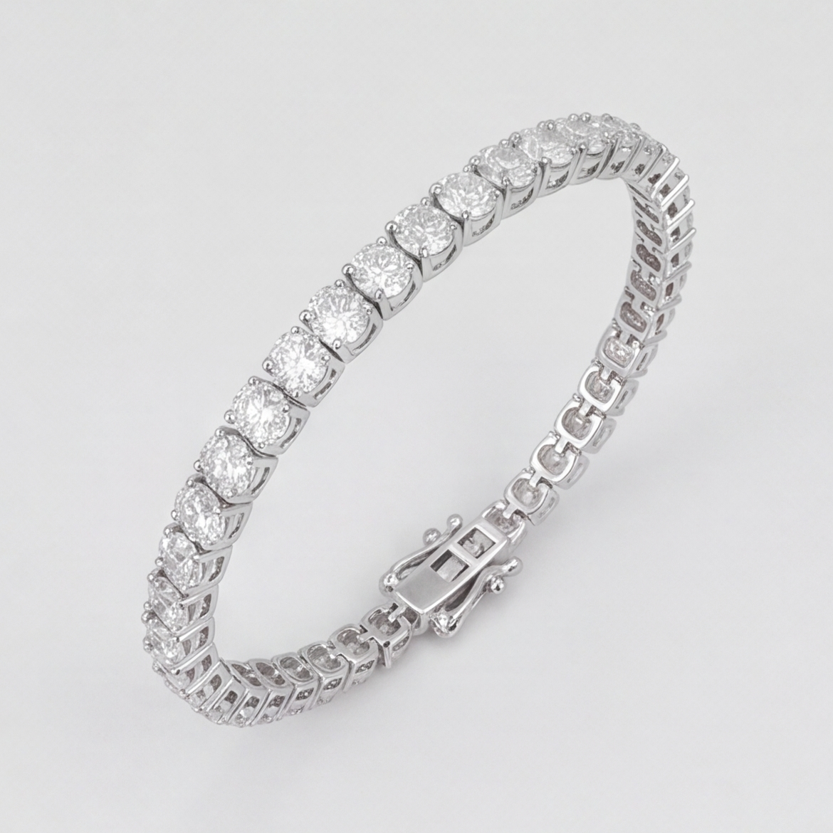 8 Ct. Lab Grown Diamond Oval Cut Tennis Bracelet (EF-VS SI)
