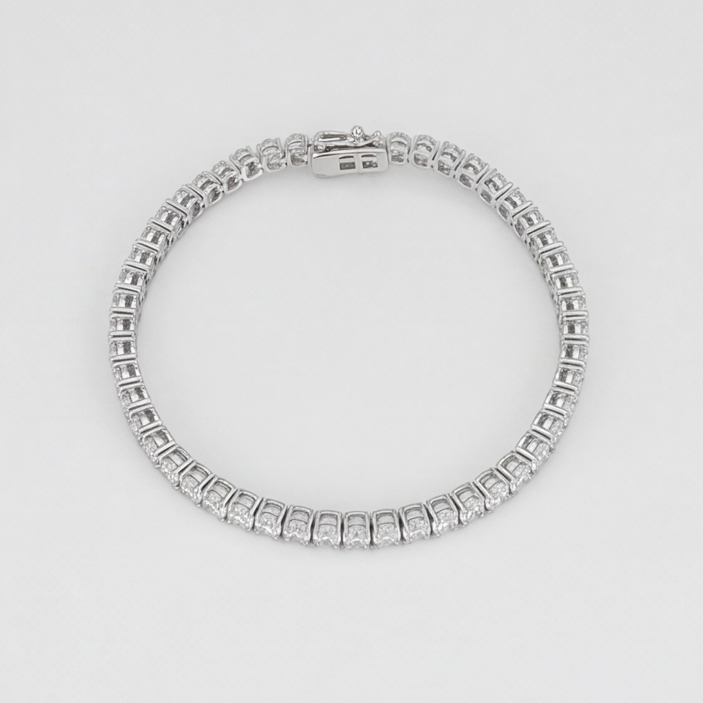 8 Ct. Lab Grown Diamond Oval Cut Tennis Bracelet (EF-VS SI)