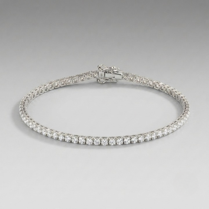 4.76 Ct. Round Cut Lab Grown Diamond Tennis Bracelet (EF-VS SI)