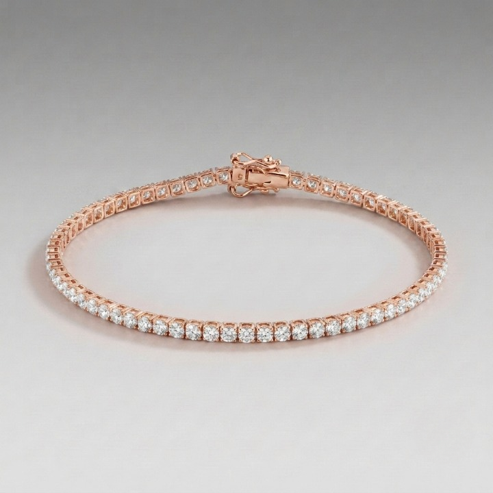 4.76 Ct. Round Cut Lab Grown Diamond Tennis Bracelet (EF-VS SI)
