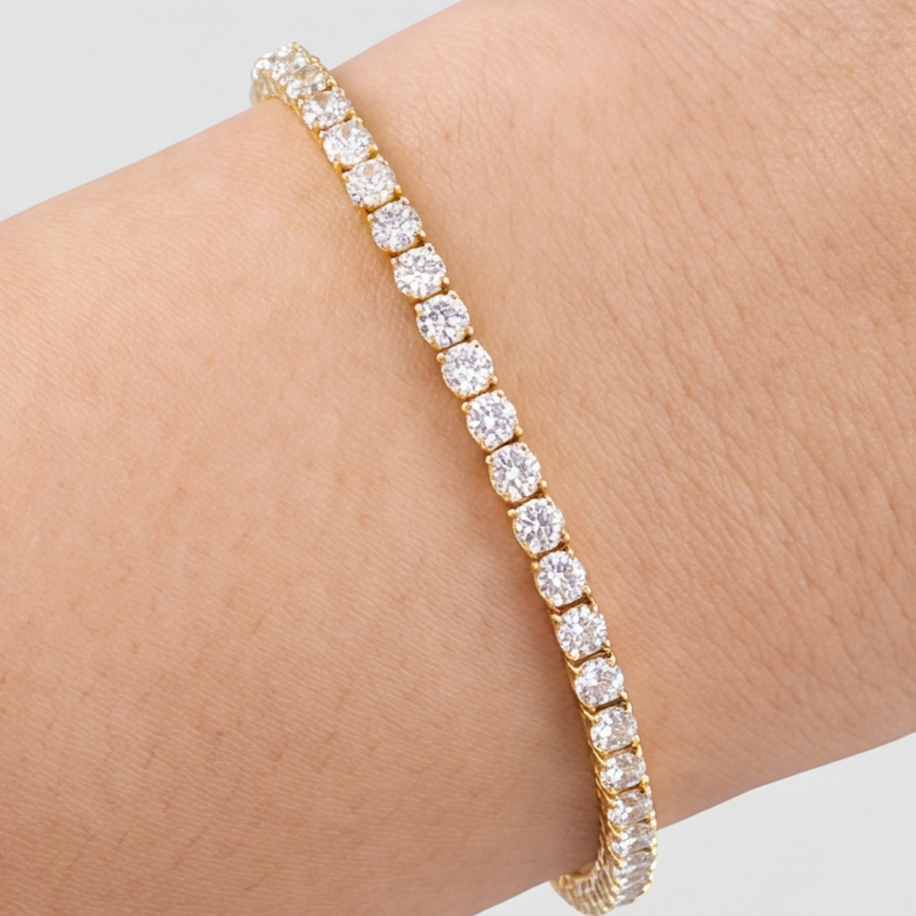 4.76 Ct. Round Cut Lab Grown Diamond Tennis Bracelet (EF-VS SI)