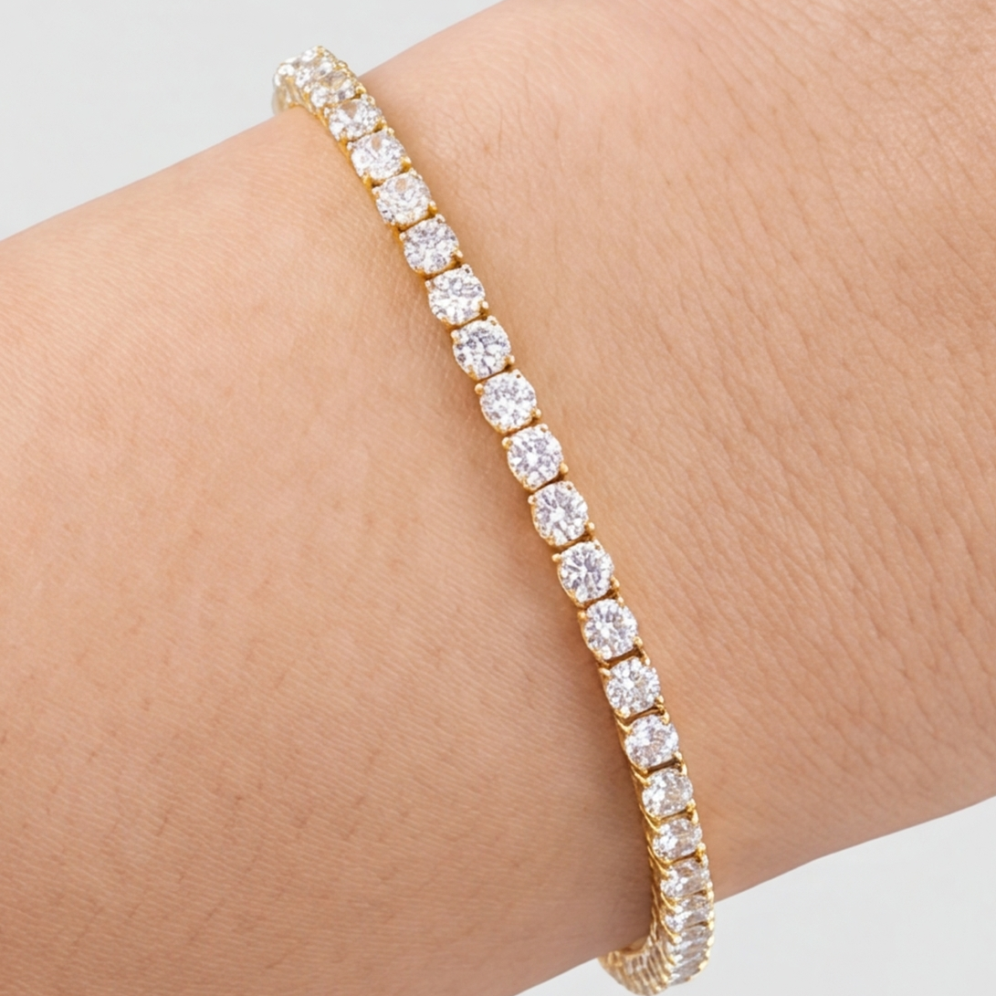 4.76 Ct. Round Cut Lab Grown Diamond Tennis Bracelet (EF-VS SI)
