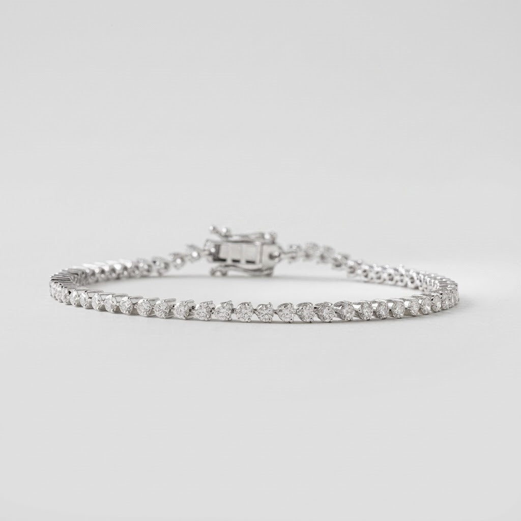 7.50 Ct. Lab Grown Diamond Round Cut Tennis Bracelet (EF-VS SI)