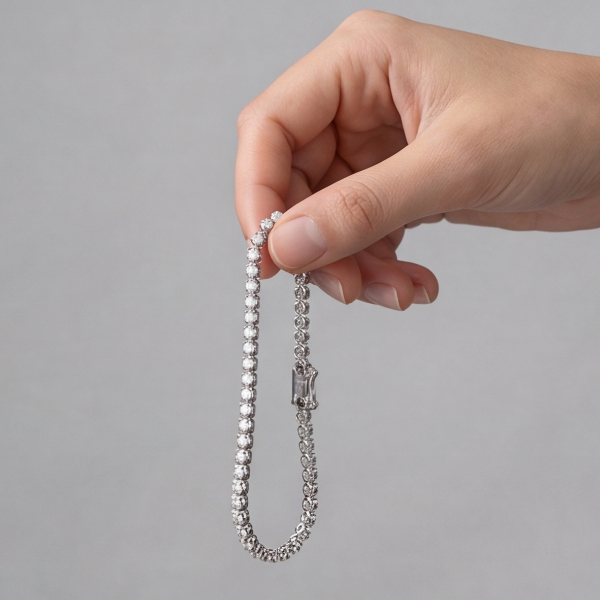 7.50 Ct. Lab Grown Diamond Round Cut Tennis Bracelet (EF-VS SI)