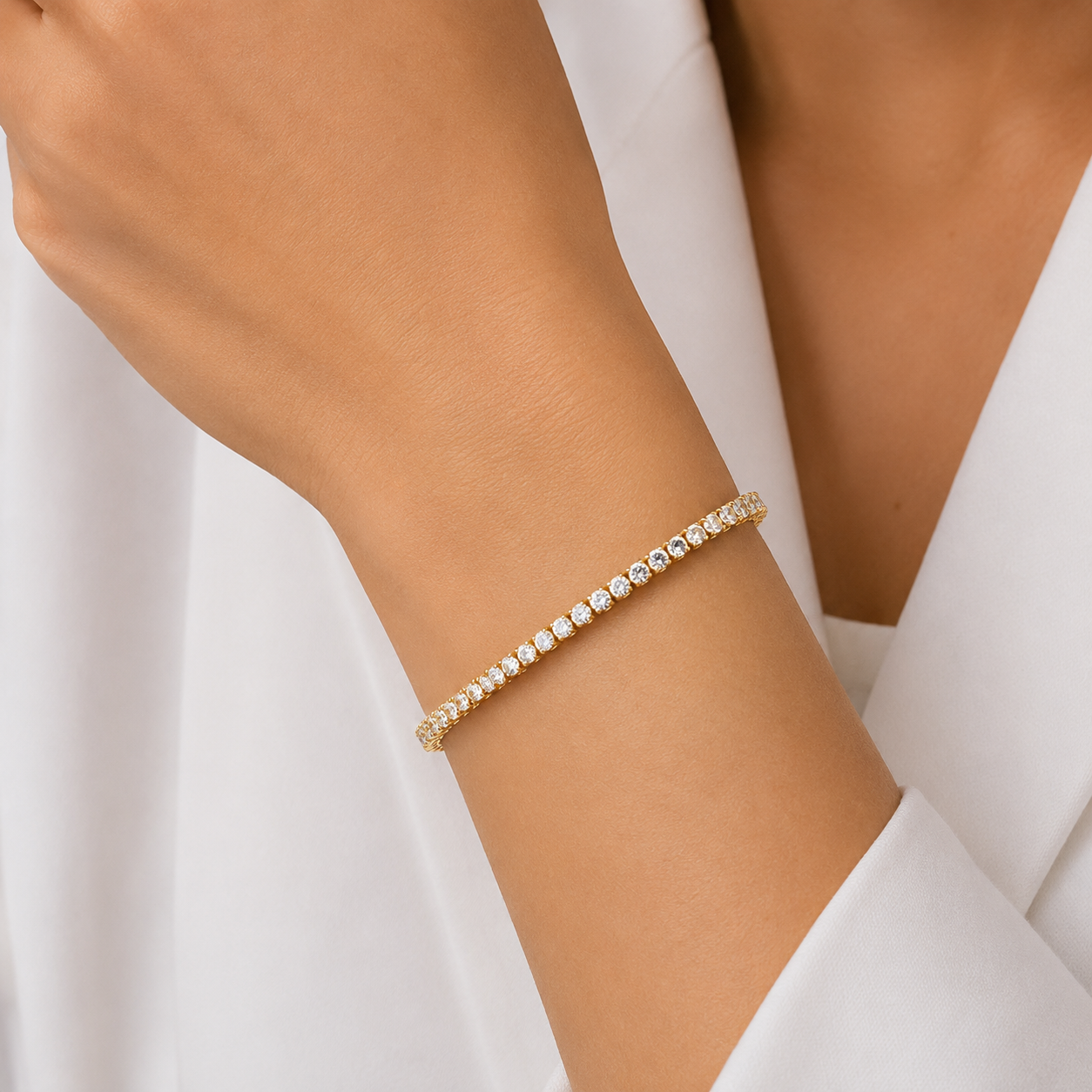 12.30 Ct. Lab Grown Diamond Tennis Bracelet (EF-VS SI)