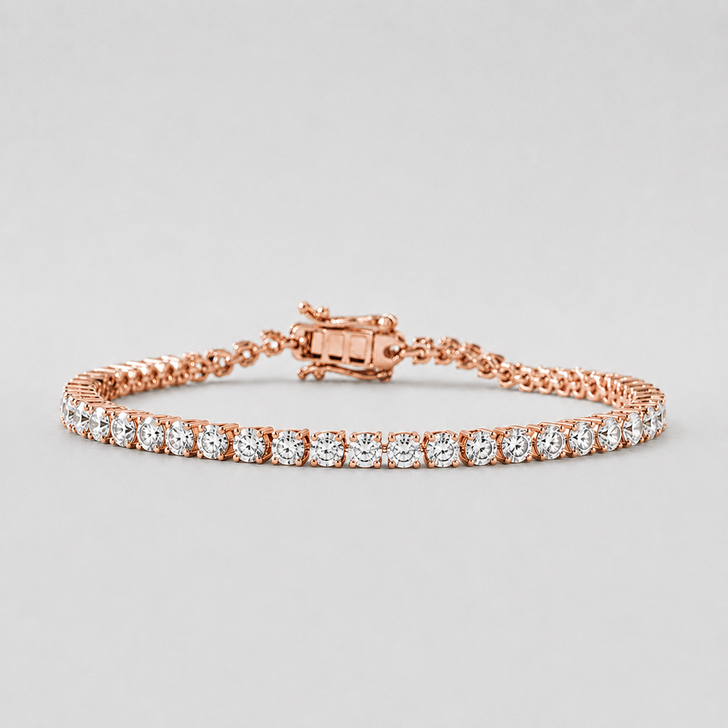 7.50 Ct. Lab Grown Diamond Round Cut Tennis Bracelet (EF-VS SI)
