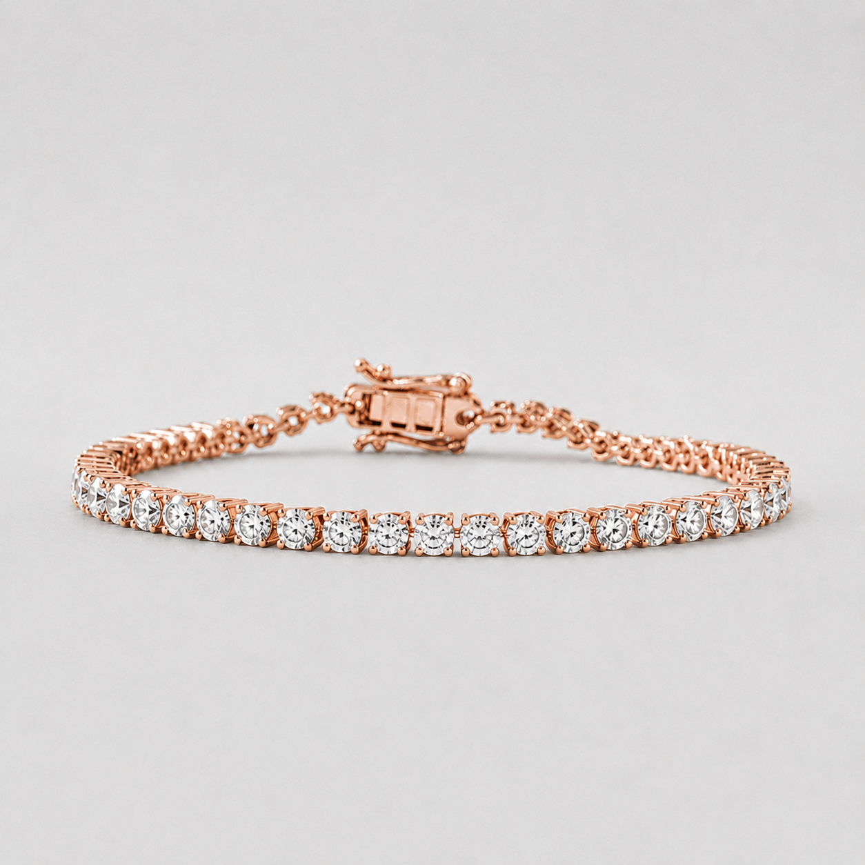 7.50 Ct. Lab Grown Diamond Round Cut Tennis Bracelet (EF-VS SI)