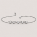 Lab Grown Diamond Round Cut Chain Bracelet 0.50 Ct. (EF-VS)