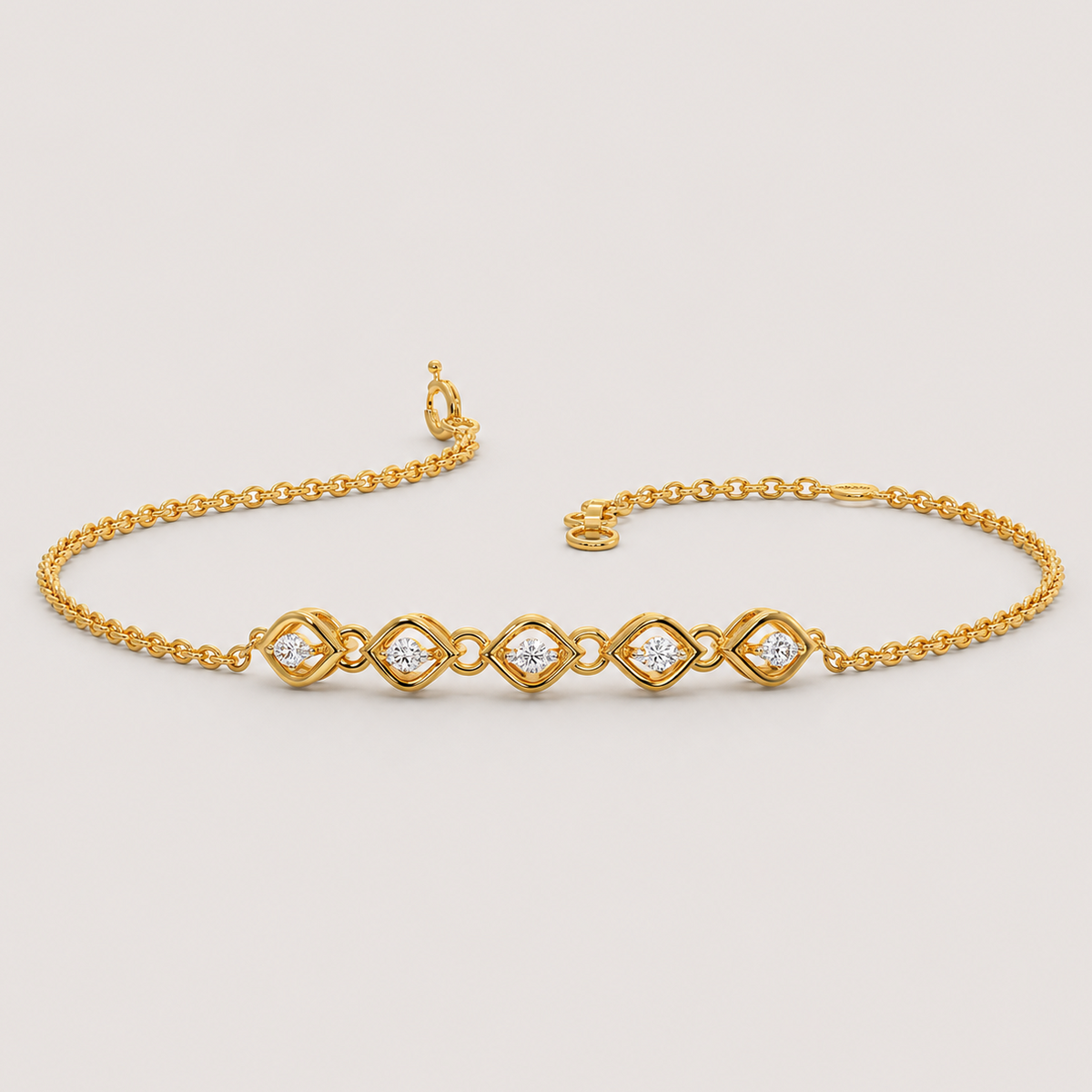 Lab Grown Diamond Round Cut Chain Bracelet 0.50 Ct. (EF-VS)