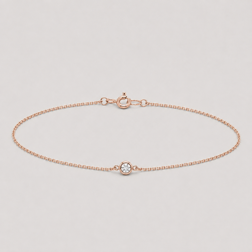 Lab Grown Diamond Round Cut Chain Bracelet 0.84 Ct. (EF-VS)