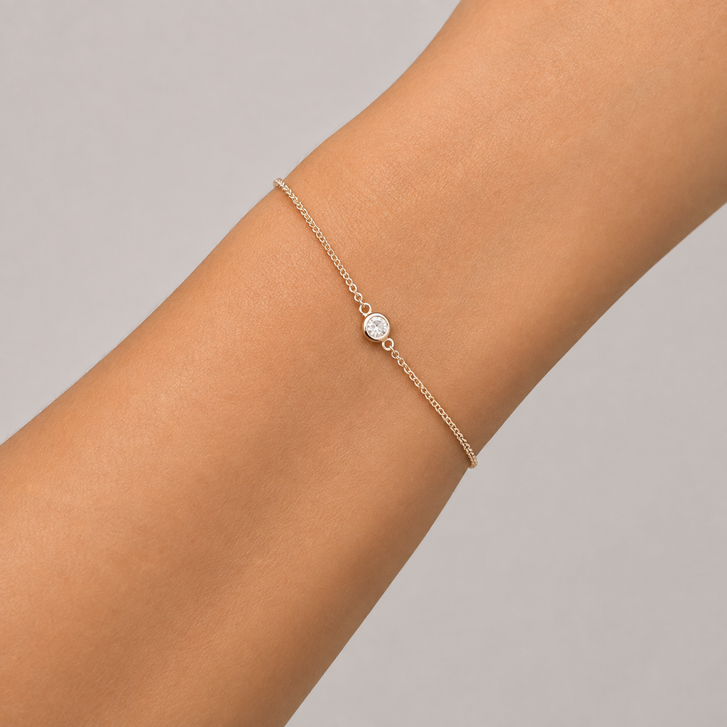 Lab Grown Diamond Round Cut Chain Bracelet 0.84 Ct. (EF-VS)